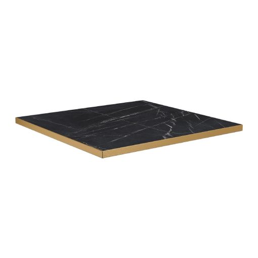 Omega Square Laminate Table Top Black Marble 700x700mm (HS756)