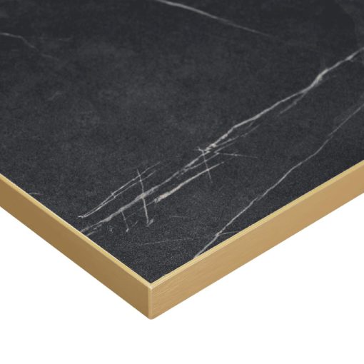 Omega Square Laminate Table Top Black Marble 700x700mm (HS756)