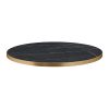 Omega Round Laminate Table Top Black Marble 800mm (HS757)