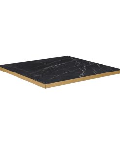 Omega Square Laminate Table Top Black Marble 800x800mm (HS758)