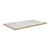 Omega Rectangular Laminate Table Top White Carrara Marble 1200x700mm (HS759)