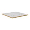 Omega Square Laminate Table Top White Carrara Marble 800x800mm (HS765)