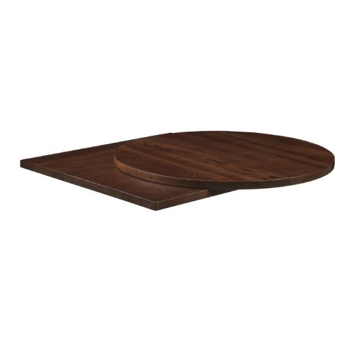Solid Ash Dark Walnut Square Table Top 600x600mm (HS771)