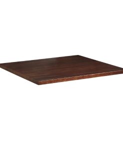 Solid Ash Dark Walnut Square Table Top 700x700mm (HS772)