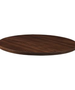 Solid Ash Dark Walnut Round Table Top 750mm (HS773)