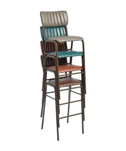Tavo Stacking Bar Stool Vintage Dark Grey 2 Pack (HS785)