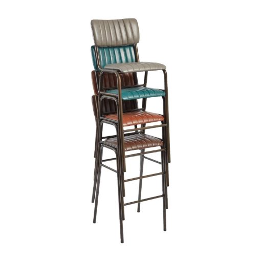 Tavo Stacking Bar Stool Vintage Dark Grey 2 Pack (HS785)
