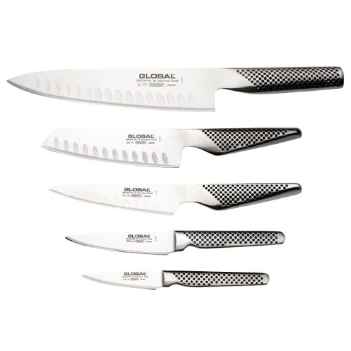 Global 5-Piece Knife Set with Block G-525-NB (HS887)