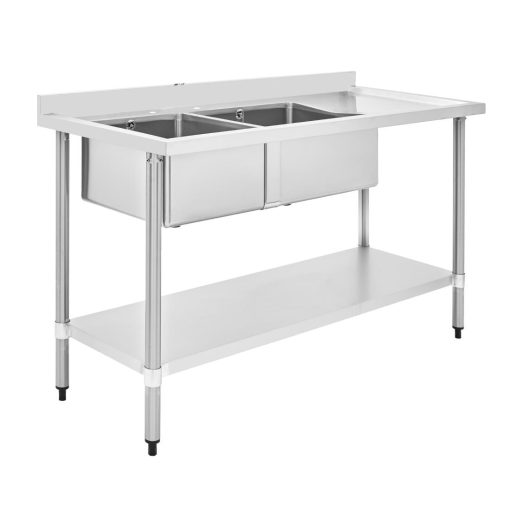 HOST Double Bowl Sink Right Hand Drainer Stainless Steel 1500mm HOST0254DSIR (HT190)
