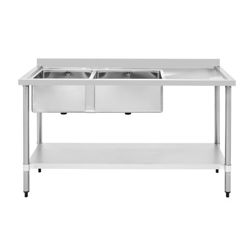 HOST Double Bowl Sink Right Hand Drainer Stainless Steel 1500mm HOST0254DSIR (HT190)