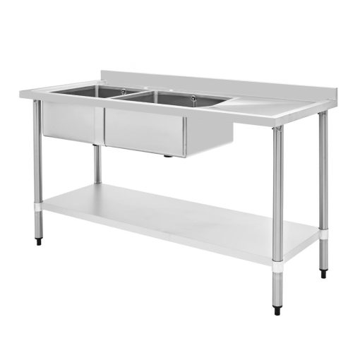 HOST Double Bowl Sink Right Hand Drainer Stainless Steel 1500mm HOST0254DSIR (HT190)