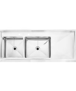 HOST Double Bowl Sink Right Hand Drainer Stainless Steel 1500mm HOST0254DSIR (HT190)