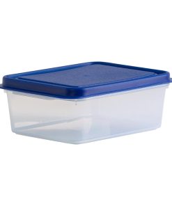 Wham Studio Rectangle Food Box Clear-Blue 1Ltr (HT768)