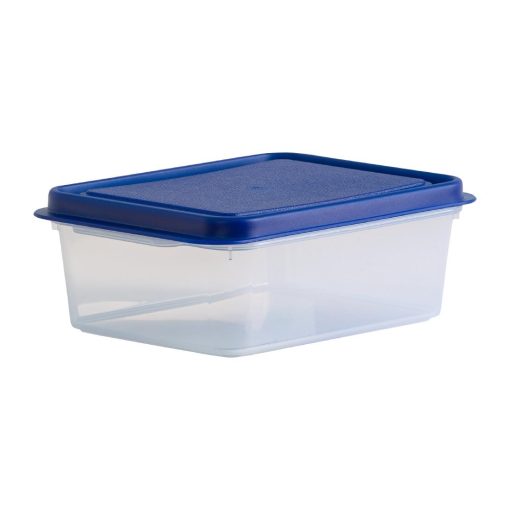 Wham Studio Rectangle Food Box Clear-Blue 1Ltr (HT768)