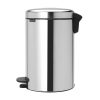 Brabantia NewIcon Pedal Bin Bucket Brilliant Steel 12Ltr (HU171)