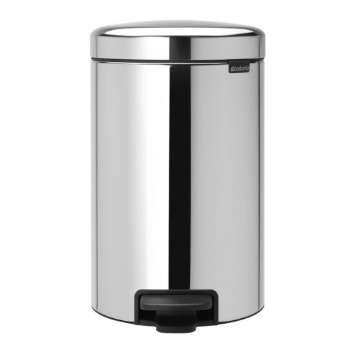 Brabantia NewIcon Pedal Bin Bucket Brilliant Steel 12Ltr (HU171)