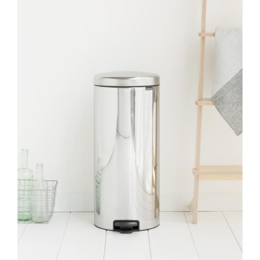 Brabantia NewIcon Pedal Bin Bucket Brilliant Steel 30Ltr (HU172)