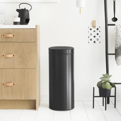 Brabantia Touch Bin Matt Black 30Ltr (HU173)