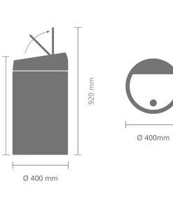 Brabantia Touch Bin Matt Black 60Ltr (HU175)