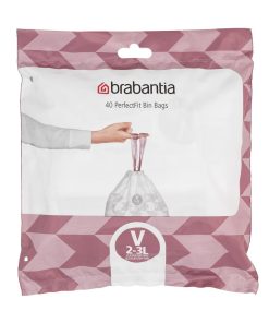 Brabantia PerfectFit Bin Bags Code V 2-3Ltr 40 Pack (HU177)