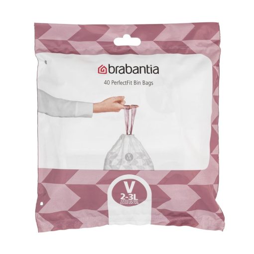 Brabantia PerfectFit Bin Bags Code V 2-3Ltr 40 Pack (HU177)