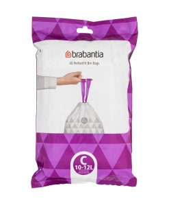 Brabantia PerfectFit Bin Bags Code C 10-12Ltr 40 Pack (HU178)