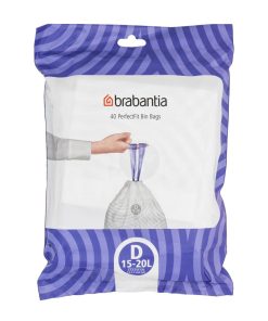 Brabantia PerfectFit Bin Bags Code D 15-20Ltr 40 Pack (HU180)