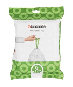 Brabantia PerfectFit Bin Bags Code G 23-30Ltr 40 Pack (HU181)