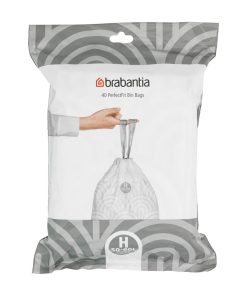 Brabantia PerfectFit Bin Bags Code H 50-60Ltr 40 Pack (HU182)