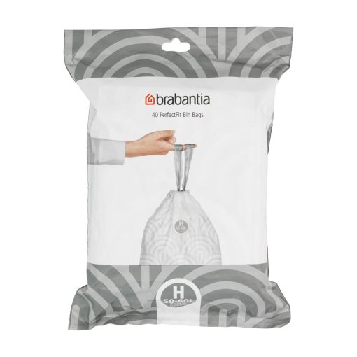 Brabantia PerfectFit Bin Bags Code H 50-60Ltr 40 Pack (HU182)