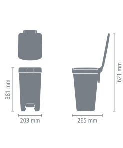 Brabantia Pedal Bin Dark Grey 10Ltr (HU183)