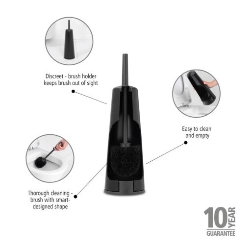 Brabantia Renew Toilet Brush and Holder Matt Black (HU188)