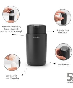 Brabantia Renew Soap Dispenser Dark Grey (HU189)