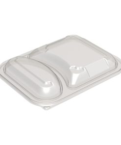 Faerch Hot Deli Deluxe 2 Compartment Takeaway Container Lids 365 Pack (HU385)