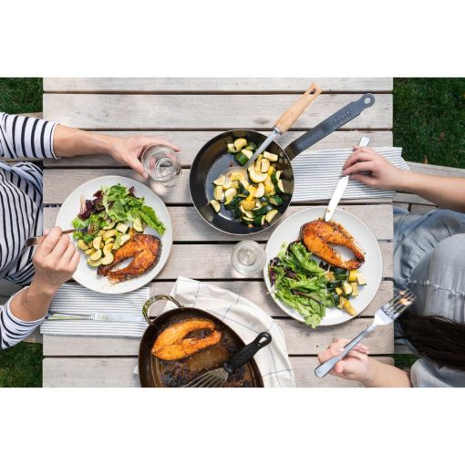 De Buyer Outdoor Blue Steel Round Frying Pan 32cm (HW066)