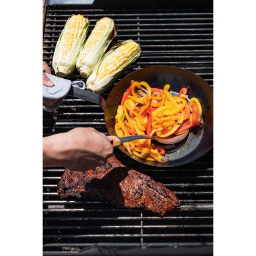 De Buyer Outdoor Blue Steel Round Frying Pan 32cm (HW066)