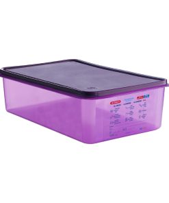 Araven Allergen Polypropylene 1-1 Gastronorm Food Container Purple 20Ltr (HW099)