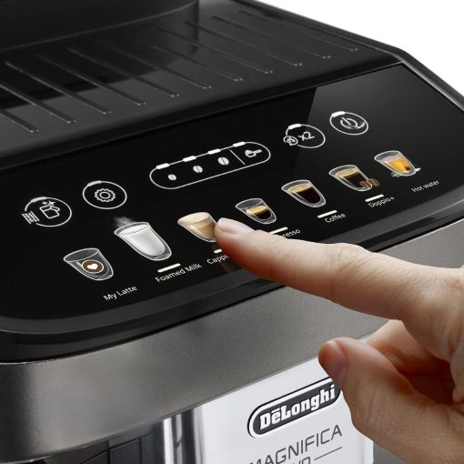 DeLonghi Magnifica Evo Fully Automatic Bean to Cup Coffee Machine ECAM29 Titanium and Black (HW185)