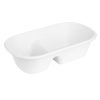 Fiesta Compostable Bagasse Oval 2-Compartment Container 900ml 100 Pack (HW628)