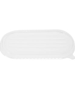 Fiesta Recyclable PET Lids for Bagasse Oval Containers 100 Pack (HW630)
