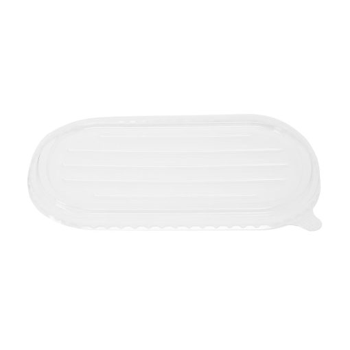 Fiesta Recyclable PET Lids for Bagasse Oval Containers 100 Pack (HW630)