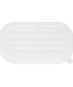 Fiesta Recyclable PET Lids for Bagasse Oval Containers 100 Pack (HW630)