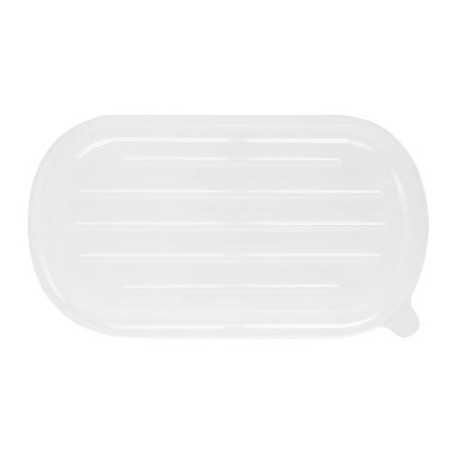 Fiesta Recyclable PET Lids for Bagasse Oval Containers 100 Pack (HW630)