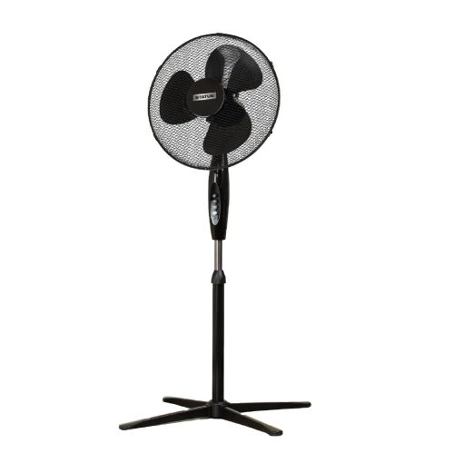 Status Oscillating Black Stand Fan 16 (HW649)