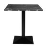 Bolero Complete Table Square Black Stone Effect 700mm (HW851)