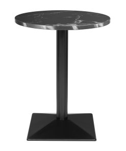 Bolero Complete Table Round Black Stone Effect 600mm (HW854)
