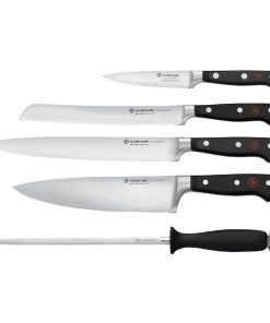 WÃ¼sthof Classic Knife Set Chefs Paring Bread Carving Honing Steel 5 Pack (HW971)