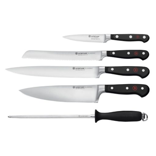 WÃ¼sthof Classic Knife Set Chefs Paring Bread Carving Honing Steel 5 Pack (HW971)