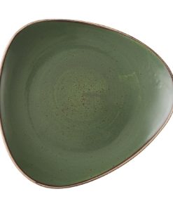 Churchill Stonecast Sorrel Green Lotus Plates 228mm Pack of 12 (HX007)