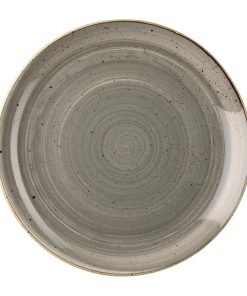 Churchill Stonecast Grey Coupe Plates 254mm 12 Pack (HX022)